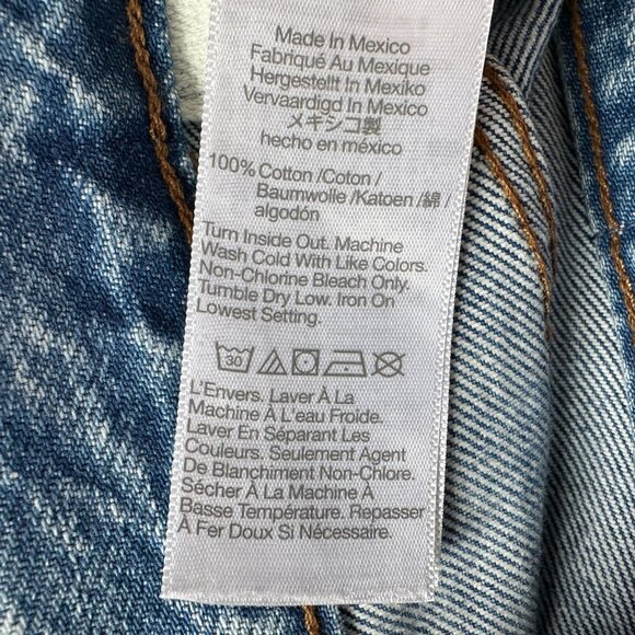 Madewell Womens 26 Jeans '90s Straight Distressed Light Stone Washed Denim - Picture 9 of 9